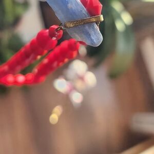 Cherry Red vintage glass bead chocker